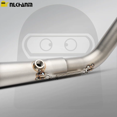 Steel Front Section with Non-Destructive Installation — Motorcycle exhaust pipe
