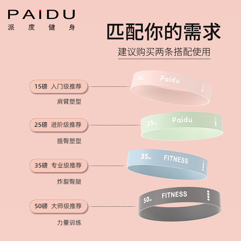 弹力带健身男女阻力带弹力圈臀部力量训练拉伸瑜伽拉力带练翘臀圈 弹力带健身男女阻力带弹力圈臀部力量训练拉伸瑜伽拉力带练翘臀圈