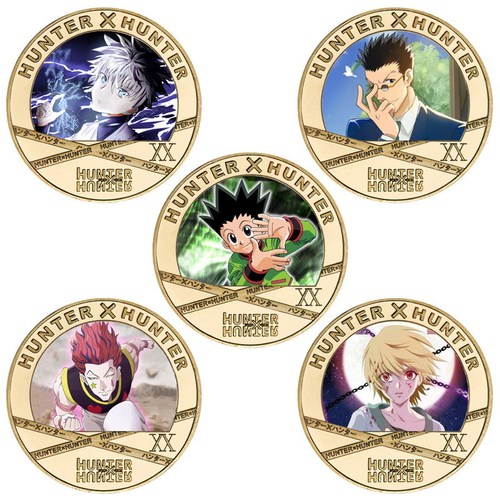 Hunter commemorative coins, Xiaojie animation coins, peripheral commemorative coins, die-cast metal coins, badge gifts
