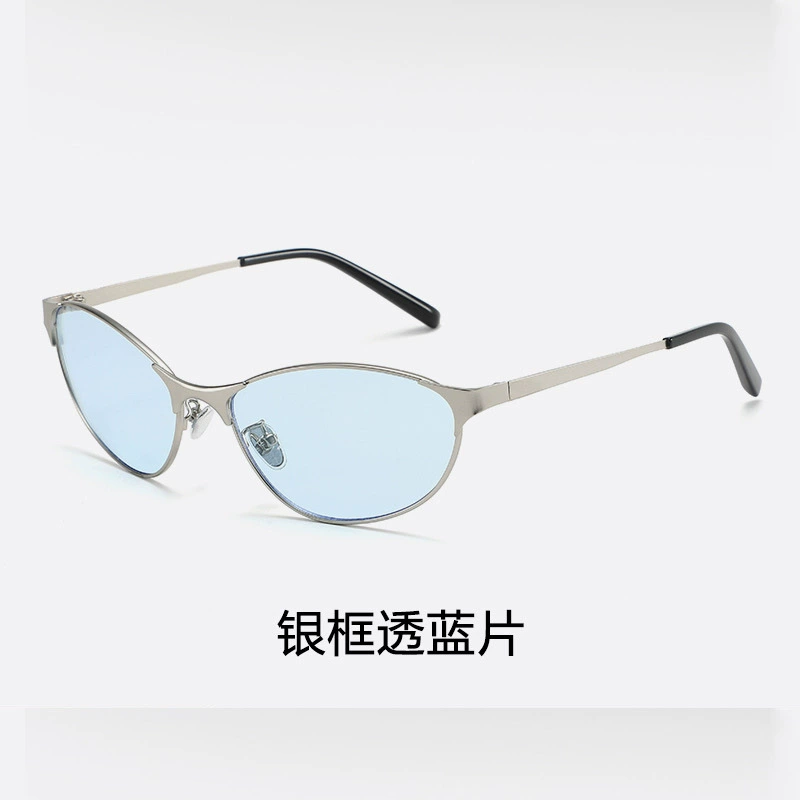 Солнцезащитные очки ZHUANLIYANG cat-eye, ледяно-голубые линзы, премиум с 2-каратным акцентом