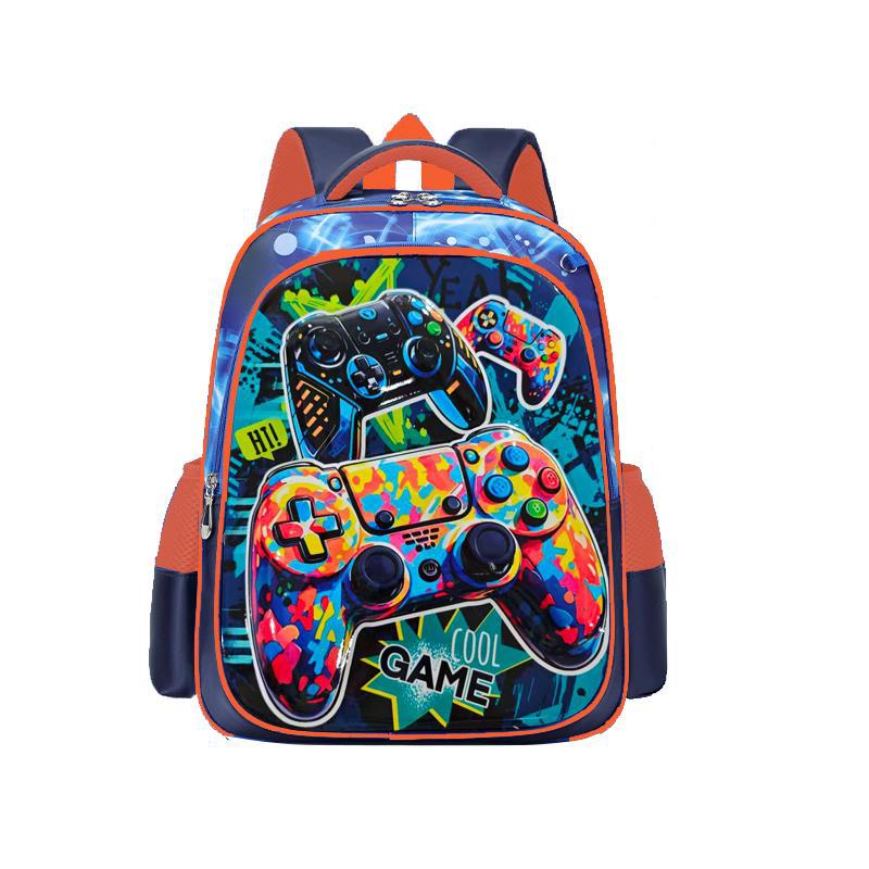 Nueva mochila escolar de dibujos animados mochila escolar 3D para estudiantes de escuela primaria 1-3 grado mochila de tela rabu súper ligera hombro para reducir la carga y proteger la columna
