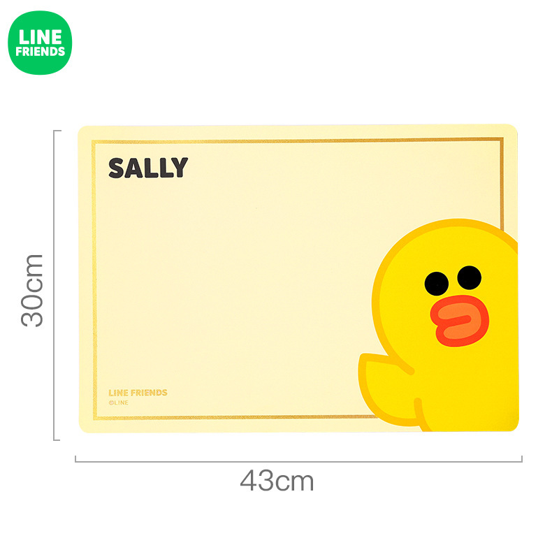LINE FRIENDSクリエイティブテーブルマット布かわいいテーブルマット断熱マット防水防油大pu皮家庭用ナプキン|undefined