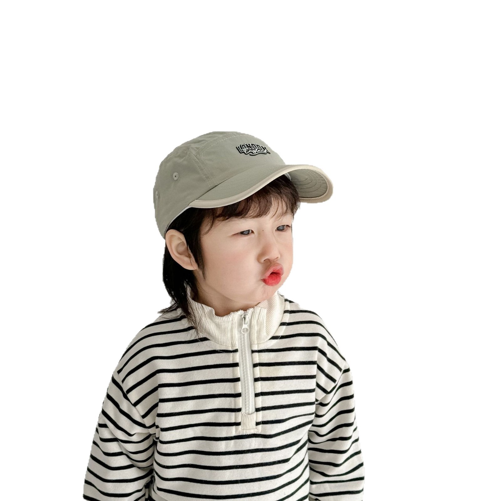 Kids Casual Sun Hat UPF 50+ 2026 Quick-Dry Summer Sunshade Children's Duckbill Cap With Embroidered Letters, New Sun Protection Hat For Boys And_voghion.com