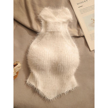 纯欲辣妹挂脖针织吊带背心女内搭秋冬外穿性感露肩短款无袖上衣潮