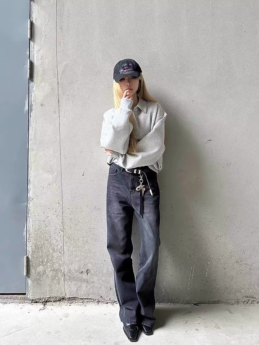 Cleanfit Black Jeans for Men Summer Slim Fit Straight Leg Casual Flare Pants mid Waist Softener Fabric American High Street Style for Tall Men_voghion.com
