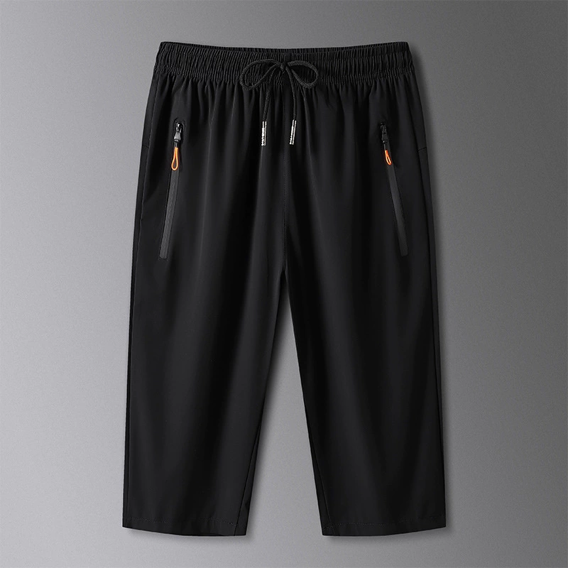 Refreshing breathable elastic light and thin soft shorts, trousers with zipper