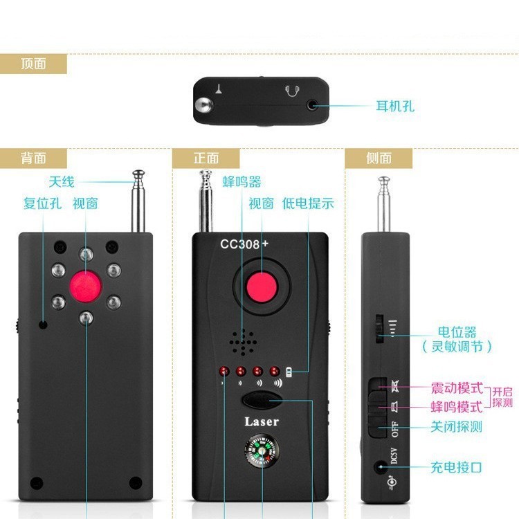 盗聴防止、盗聴防止、GPS無線信号検出器、インテリジェント追跡防止CC308検出器メーカー|undefined