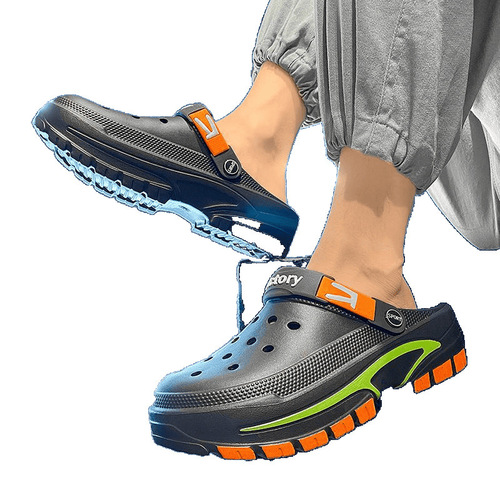 Bestselling Men's Slippers with Holes, Non-slip, Wear-resistant, Anti-odor, Summer New Thick-soled, High-end Style