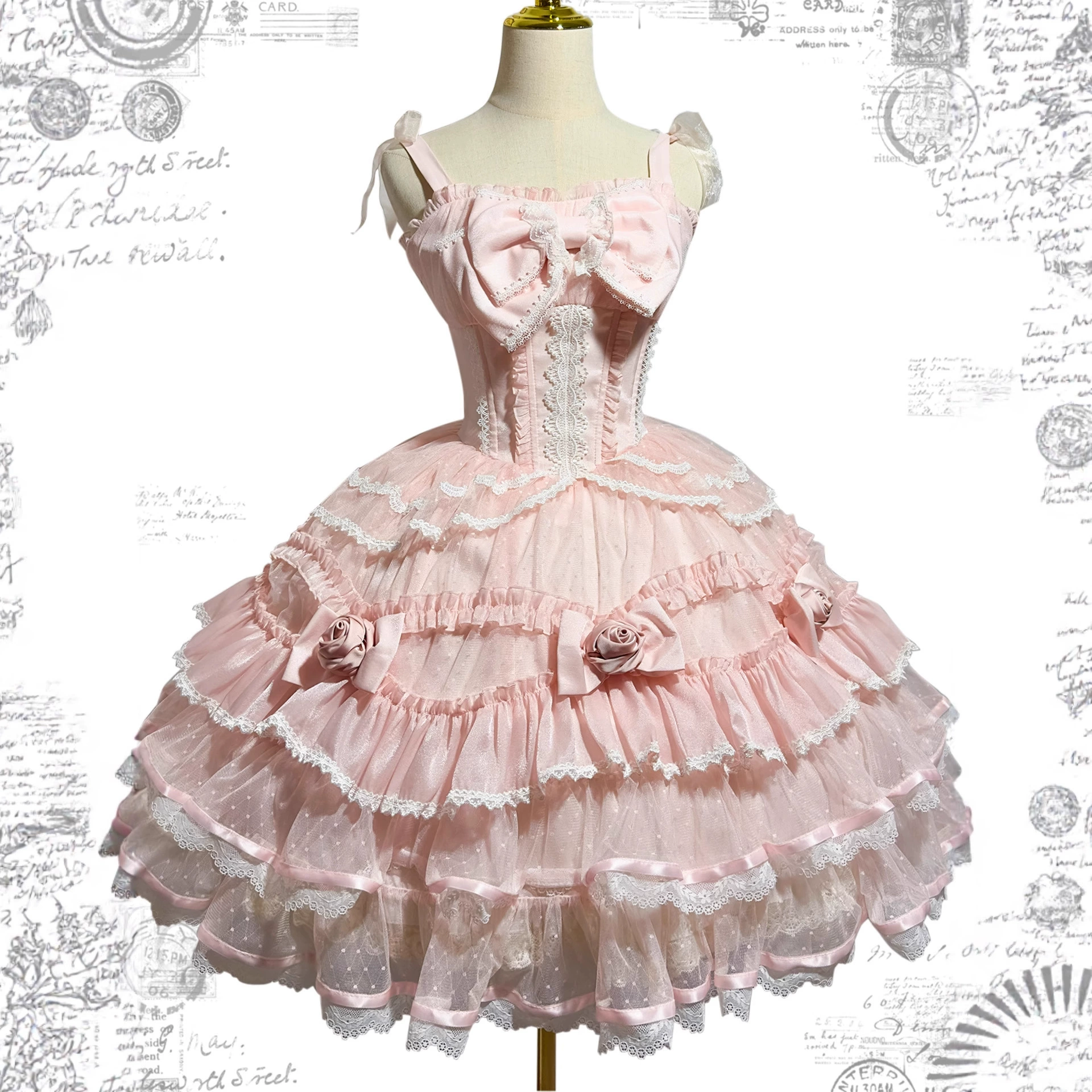 Парчовый сад оригинальная лолита [Зеркало лунного света] jsk сладкое элегантное платье принцессы ветра Лолита