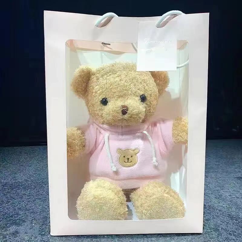 Flash Oso de Peluche de peluche de juguete con luz Oso muñeca caja de regalo muñeca de trapo oso muñeca regalo para niñas regalo de cumpleaños