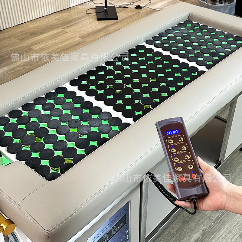 Cama de moxibustión transfronteriza de alta gama con marco de acero, cama de lavado de cabello tailandés, cama de fumigación de circulación de agua a temperatura constante especial para salón de belleza