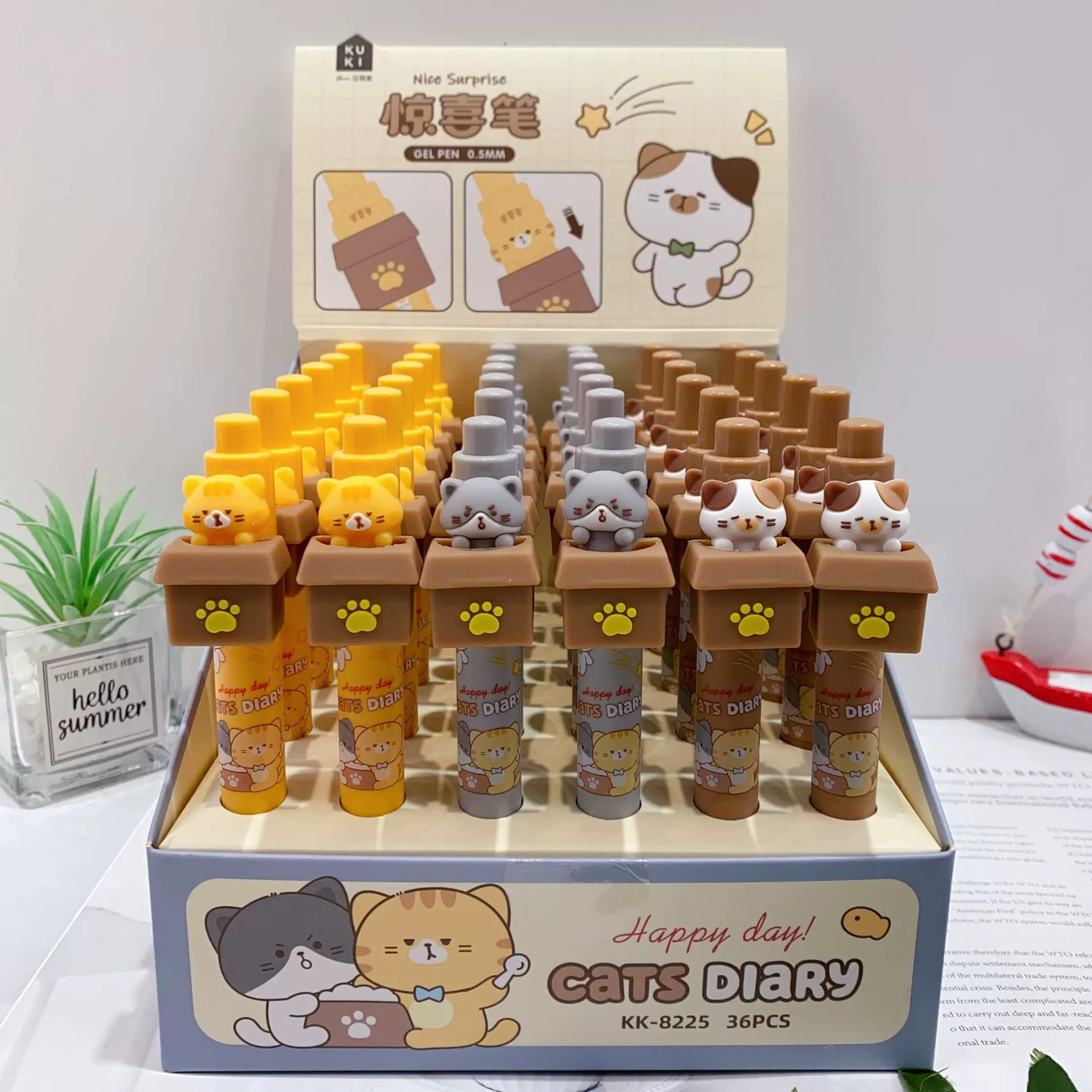 Странный новый скрытый кошачий сюрприз ручка креативный мультяшный стиль