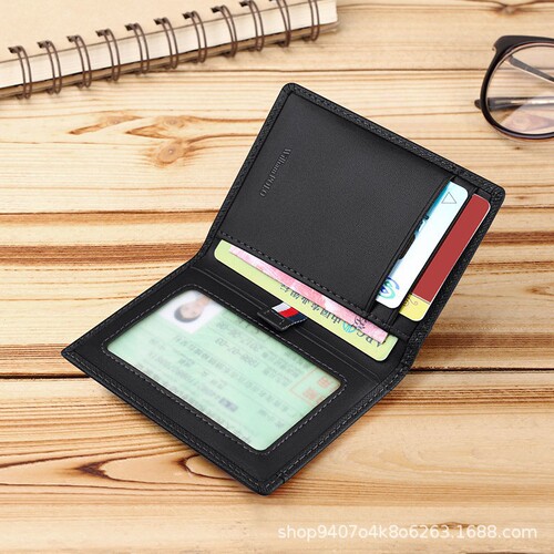 Emperor Paul card holder men's genuine leather ultra-thin card holder men's bank card bag first layer cowhide card bag anti-degaussing cross-border