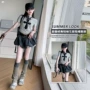短袖蕾丝女童刺绣多巴胺
