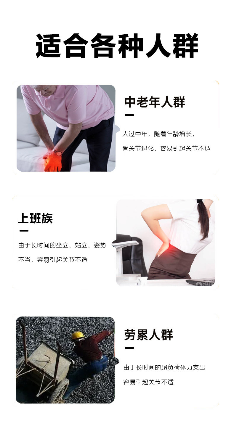 Shennong Pain Relief Herbal Patch for Neck Shoulder Waist Leg Joint Discomfort Self-Heating Far Infrared 8 Patches Per Box in use