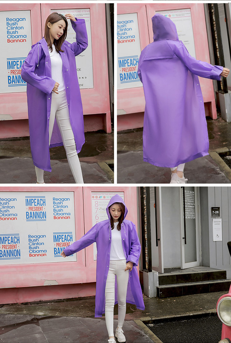 mefine Mingjia EVA fashionable Adult hiking Raincoat, colorful outdoor travel hiking breathable portable raincoat detail image 9