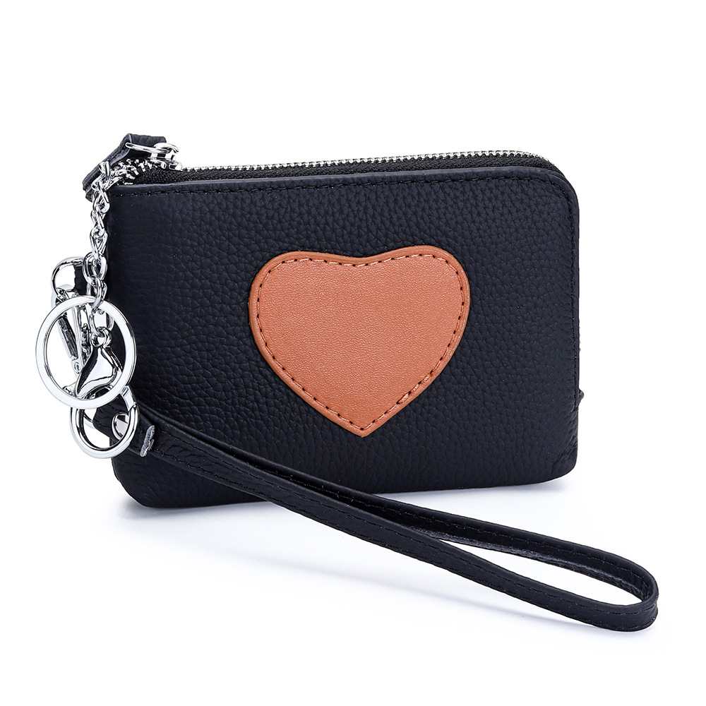 Genuine Leather Mini Compact Coin Purse 2025 New Arrival Cute Women's Handheld Zipper Wallet ID Card Holder - Thumbnail 5