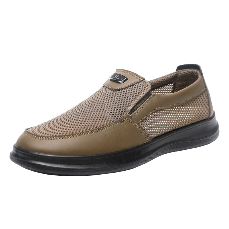 Zapatos casuales para hombres de edad media y vieja con suela suave, zapatos de zapato transpirables, viejos zapatos de tela transpirables de malla de Beijing. image 6