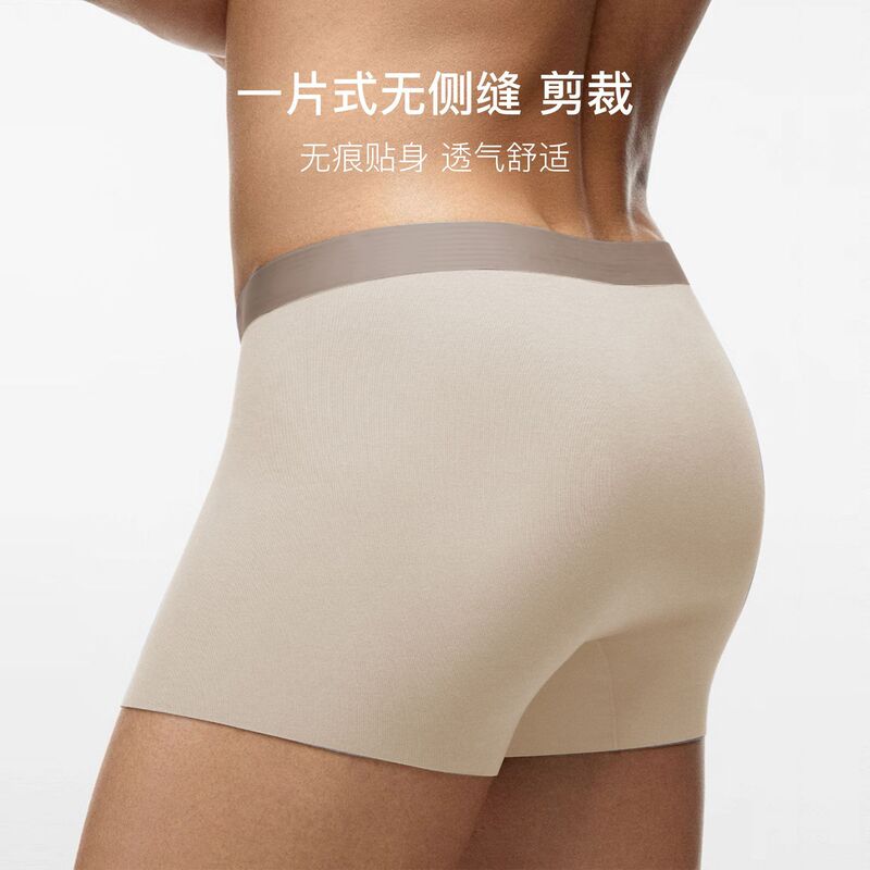 Cardboard-Packed Seamless 60-Pack Cotton Men's Underwear, High Elasticity, Breathable, Refreshing, Comfortable, Antibacterial, Crotch Boxer Briefs for Men Wholesale