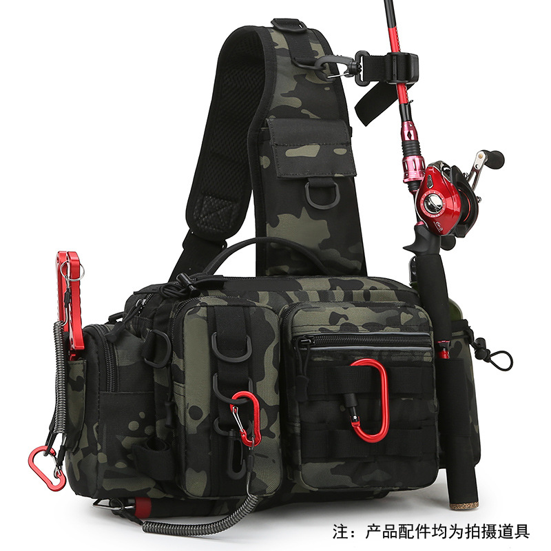 Nueva Bolsa de Luya de Los Hombres multi-funcional de pesca crossbody bolsa de pesca al aire libre de almacenamiento mochila impermeable equipo de pesca Rod bolsa