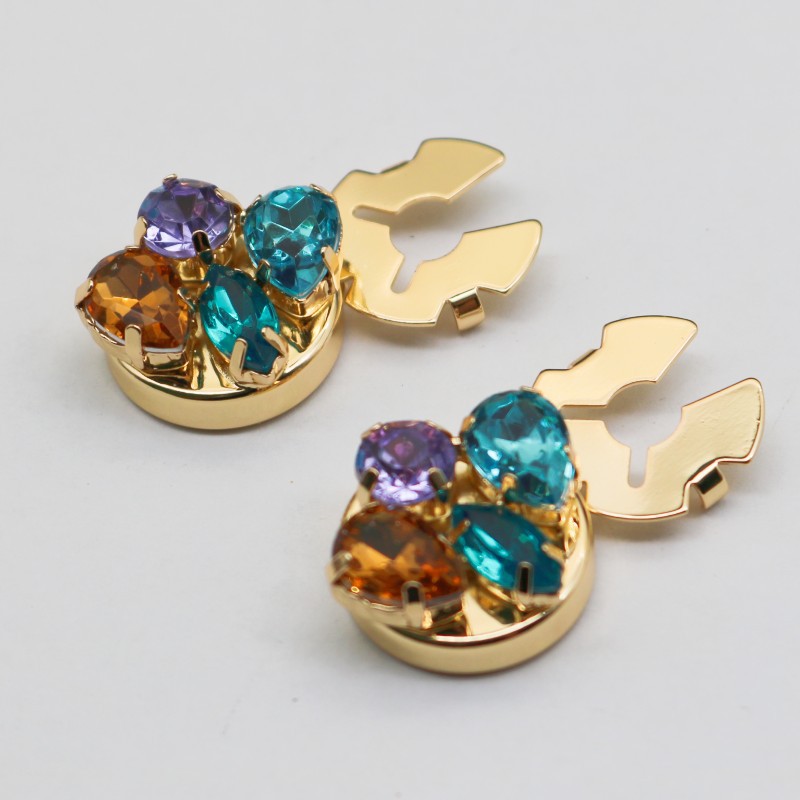 Holiday, Daily Occasion 1 Pair Elegant Glam Geometric Brass Plating Acrylic Rhinestones Unisex Cufflinks