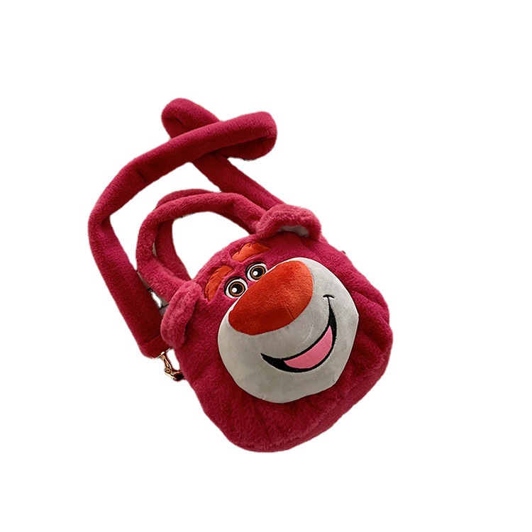 Bolso de Mano de Felpa con Forma de Osito o Stitch, Lindo, Estilo Coreano, Bandolera, Regalo, Venta por Mayor