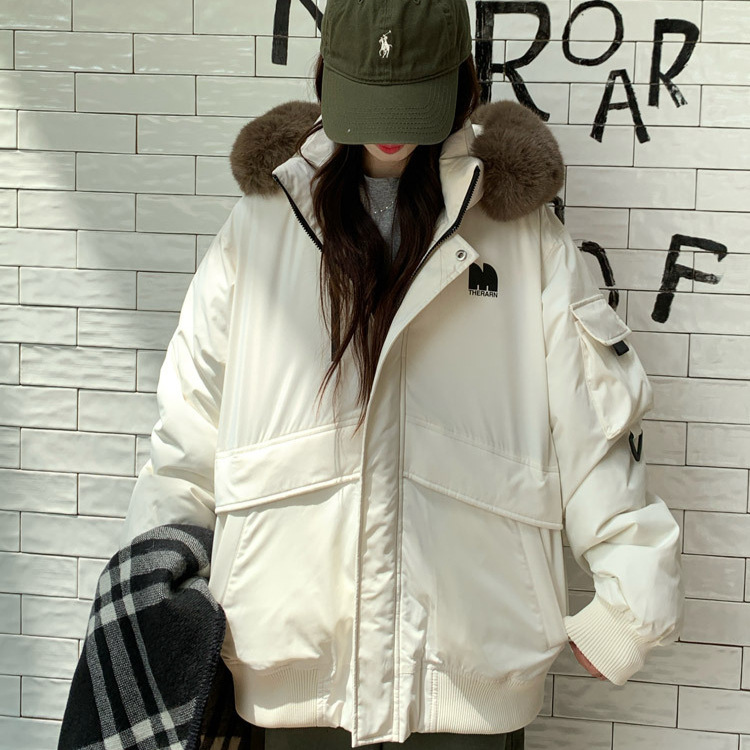 25 nuevos temperamentos de ropa de mujer de gran tamaño, collar de cabello grande, superando la ropa de algodón de moda suelta, abrigo image 3