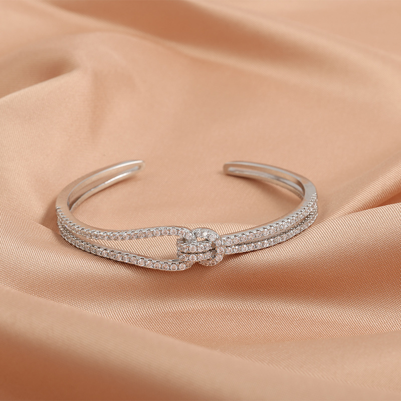 Rakol set bracciale aperto e anello con zirconi per donna gioielli_voghion.com