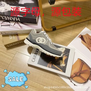 Xiaoxiangfeng Letter Print Dad Shoes Multi-Color Stitching Casual Sports Couple Shoes Classic Fashion Thick-Soled Shoes Direct Sale