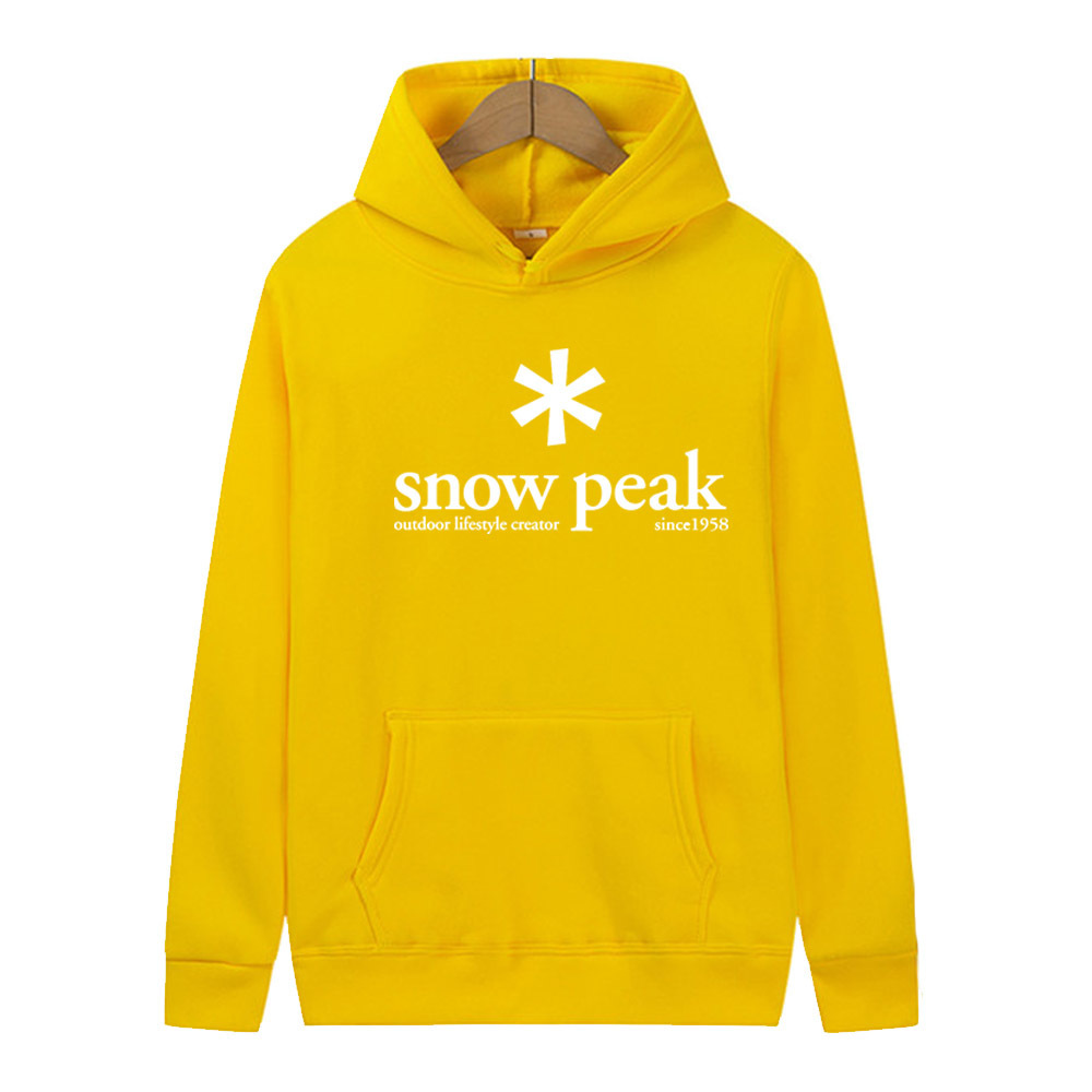 Snowflake pattern "snowpeak" carta print drawstring hooded