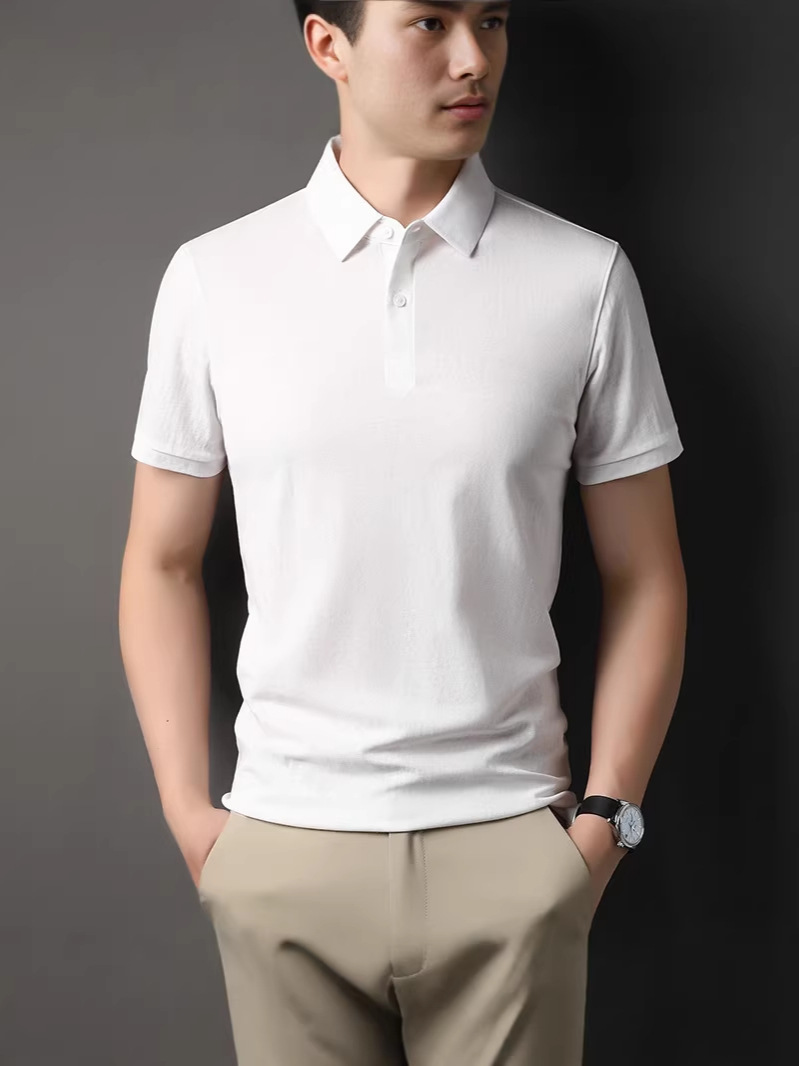 Summer solid color polo