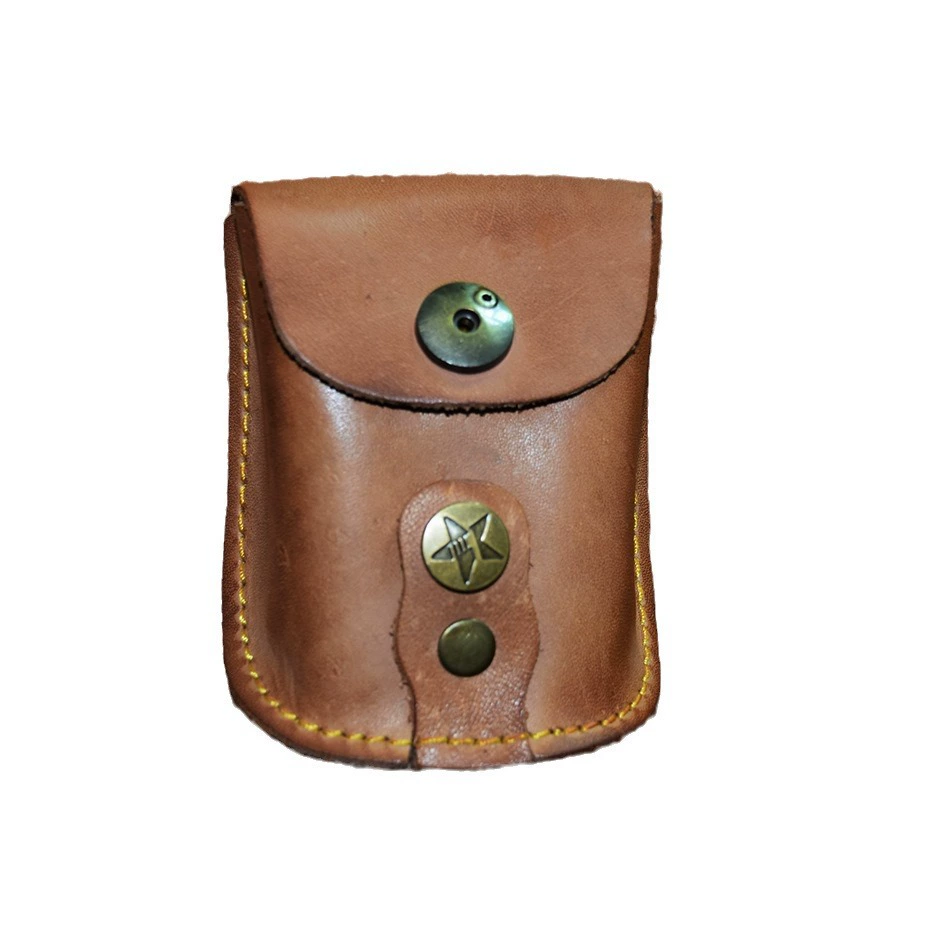 Leather magnetic tactics belt bag, handmade, cowhide