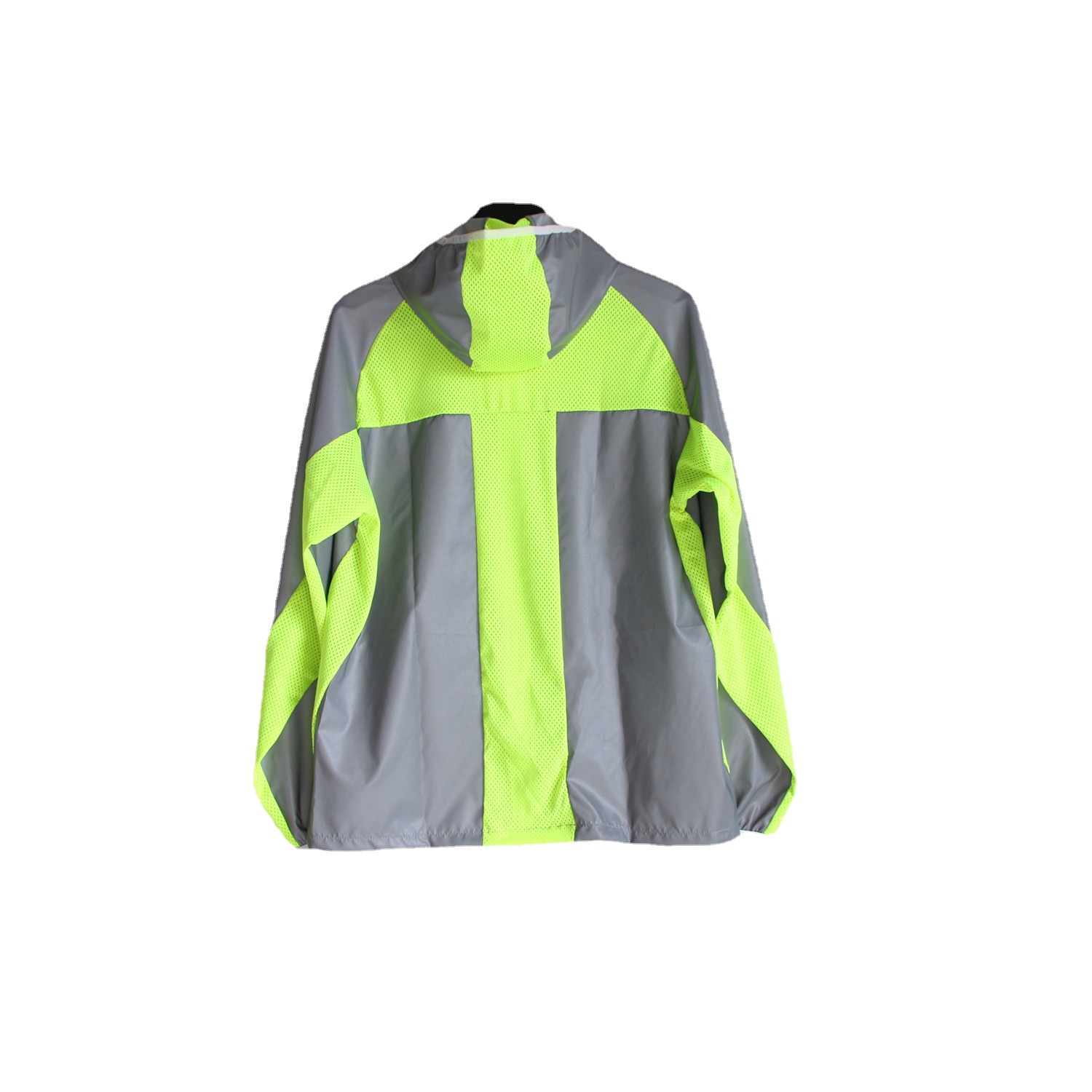Autumn and Winter New Mesh Stitching Reflective Jacket European and American ins Men's Casual Sports Breathable Hooded Jacket Reflective Jacket