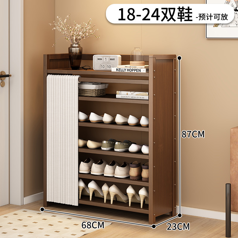 Estante de almacenamiento de almacenamiento para sala de estar doméstica sin instalación de porta de entrada del gabinete de zapatos multicapa estante de almacenamiento de suelo simple