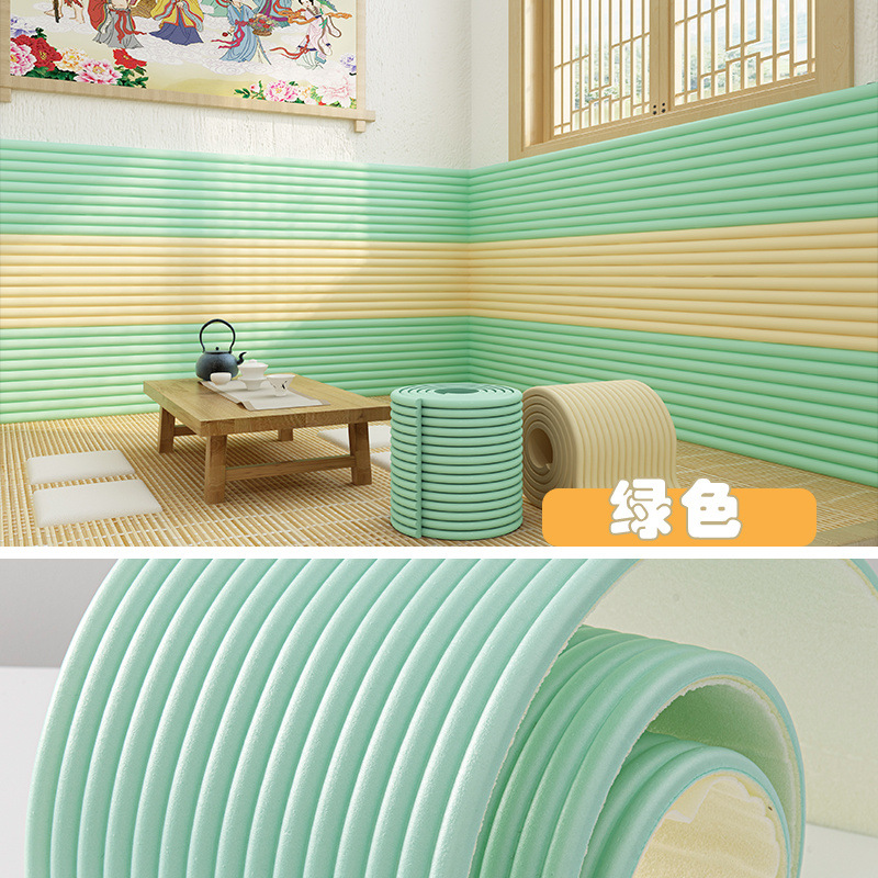 Paquete de pared acolchado anti-colisión, paquete de pared acolchado de tatami, cojín de pared lateral de la cabecera de la cama, habitación de niños, bebé sin olor