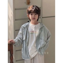 波拉bora韩国男女儿童外套2024新款夏装中大童洋气轻薄休闲防晒衣