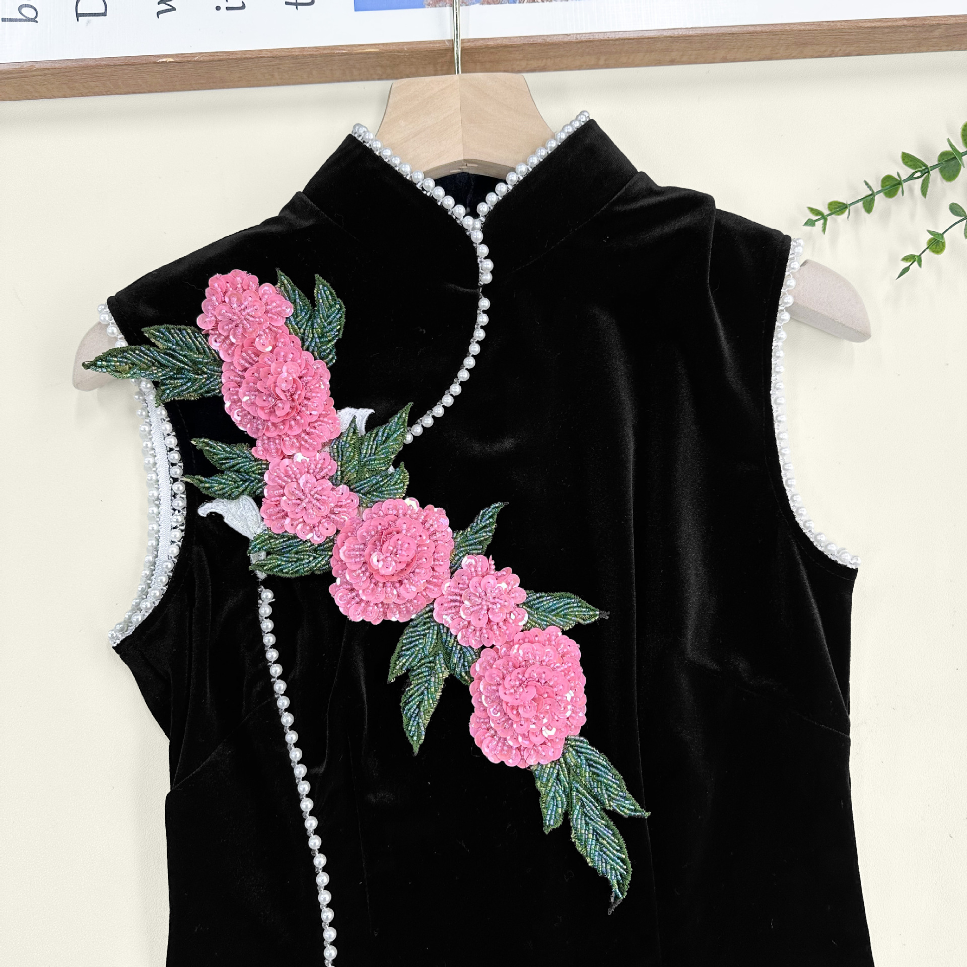 Antiguo bordado estereoscópico flor clavos accesorios manuales sequinilla pegatinas cheongsam vestido vestido decoración parche DIY image 8