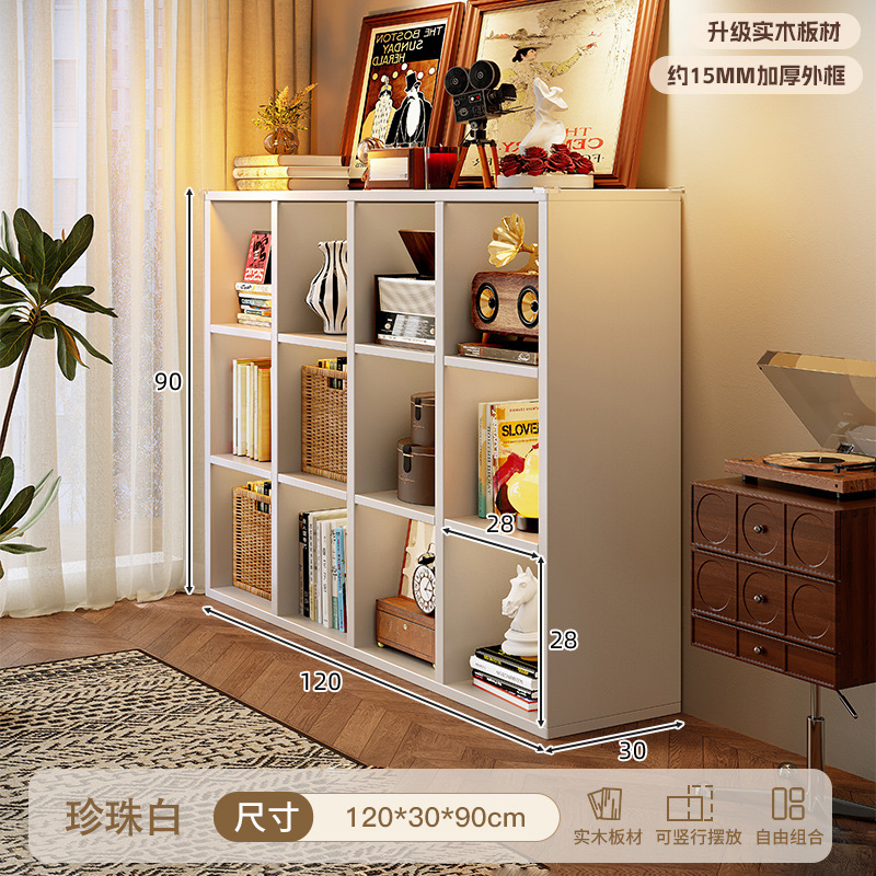 Gabinete de madera maciza estilo antiguo estante de libro Kalak estante de piso estante de jardín de infantes de ocho tablero armario de almacenamiento integrado