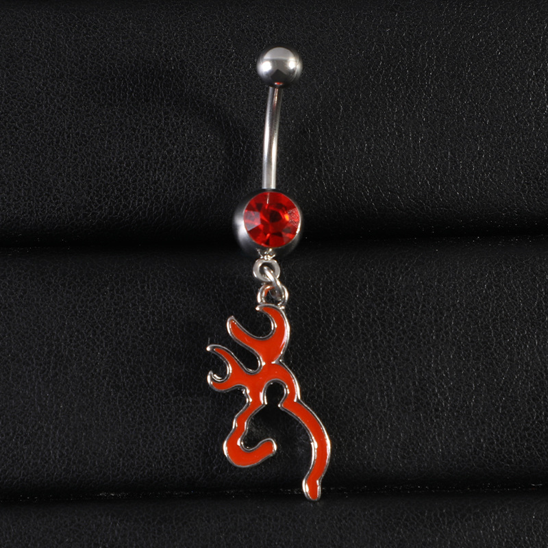 Trendy Piercingschmuck Europäischer und amerikanischer Nicht-Mainstream-Bauchnabelring in Schlangenform mit Wassertropfen-Zirkon_voghion.com