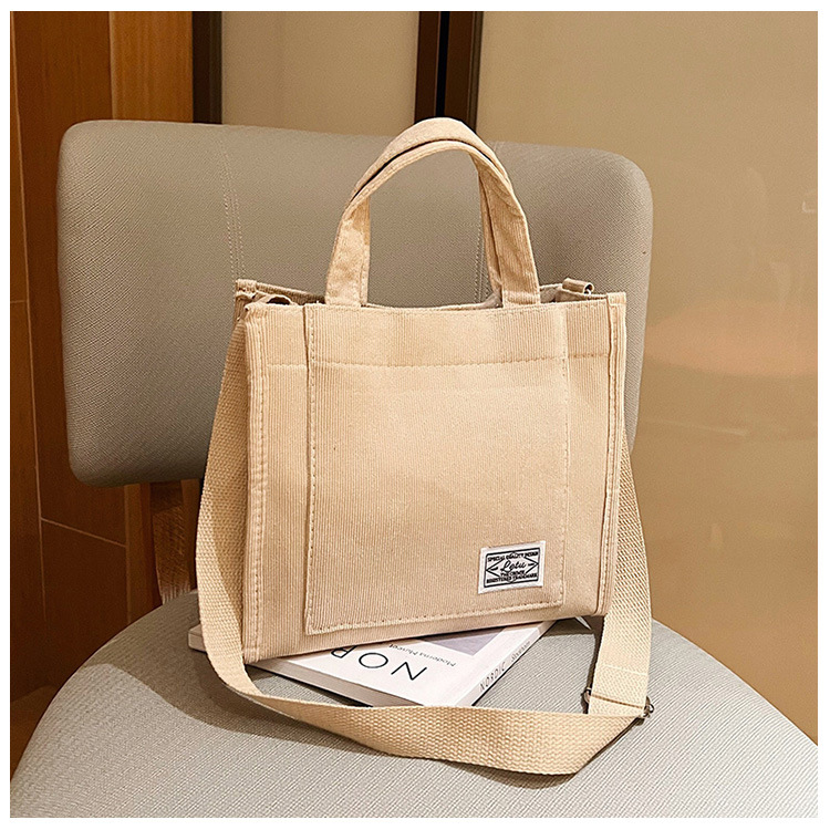 El otoño y el Invierno nuevo color de pana hombro bolsa de mensajero bolso de hombro tutorial bolsa de pana hombro Portátil Bolsa de la muchacha