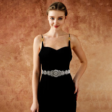 欧美新娘礼服腰带女重工手缝水钻婚纱写真腰饰奢华气质水钻宽腰封