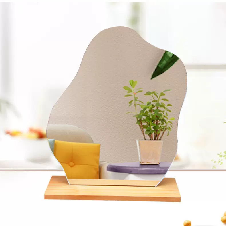 厂家供应不规则镜片云朵异形学生手工diy镜子亚克力化妆镜子批发