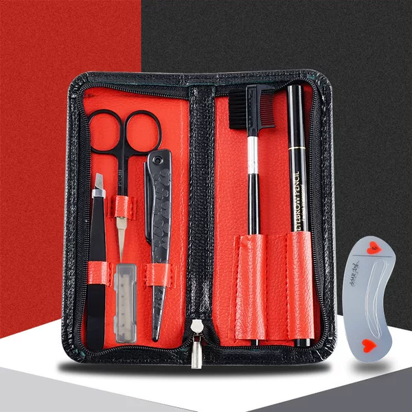 Eyebrow Trimmer 7-Piece Set for Beginners, Eyebrow Trimmer Set, Eyebrow Trimmer, Eyebrow Clipper, Eyebrow Trimmer, Eyebrow Pencil, Double-Headed Eyebrow Trimmer Set