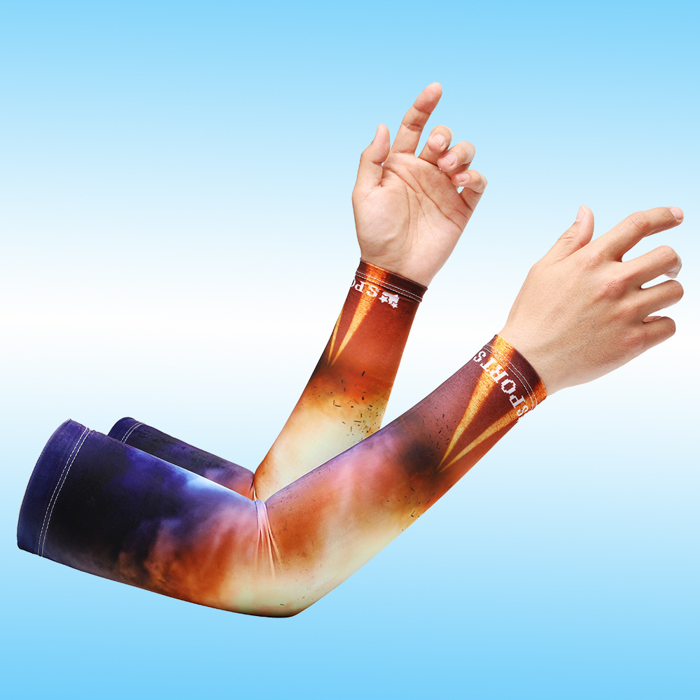Protección solar manga de hielo para hombres y mujeres manga fresca verano multicolor conducción de seda de hielo manga de protección del brazo máscara de protección uv