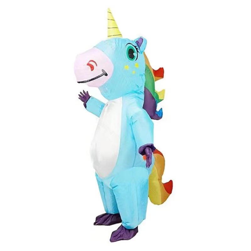 Venta caliente Traje inflable transfronterizo Dinosaurio de Halloween Alien Tyrannosaurus Rex Dress Up Ropa de actuación divertida Decoración de fiesta