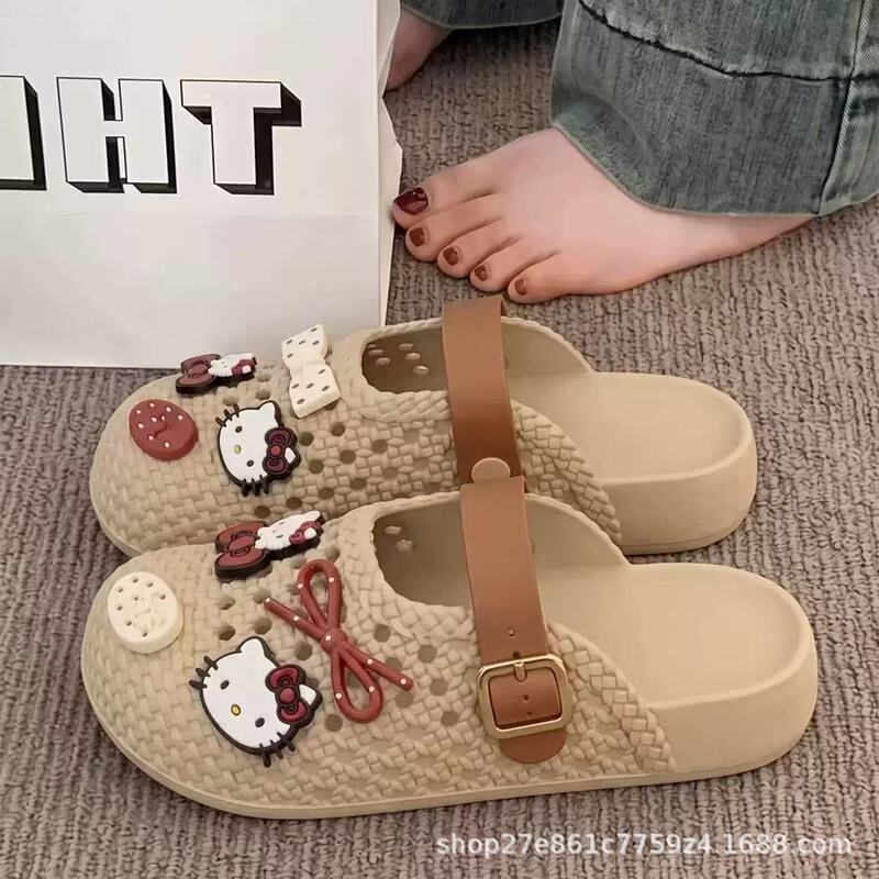 Birkenstock-style closed-toe mules for women, new summer model, lightweight and stylish, super popular, thick-soled, non-slip, perforated shoes for women Birkenstock-style closed-toe mules for women, new summer model, lightweight and stylish, super popular, thick-soled, non-slip, perforated shoes for women