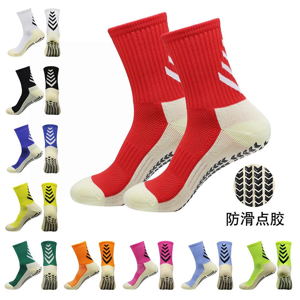 Cross-Border Professional Towel Bottom Socks, Non-Slip Dotted Football Socks, Mid-Calf Socks, Basketball Socks, Running Socks, Cycling Sports Socks
