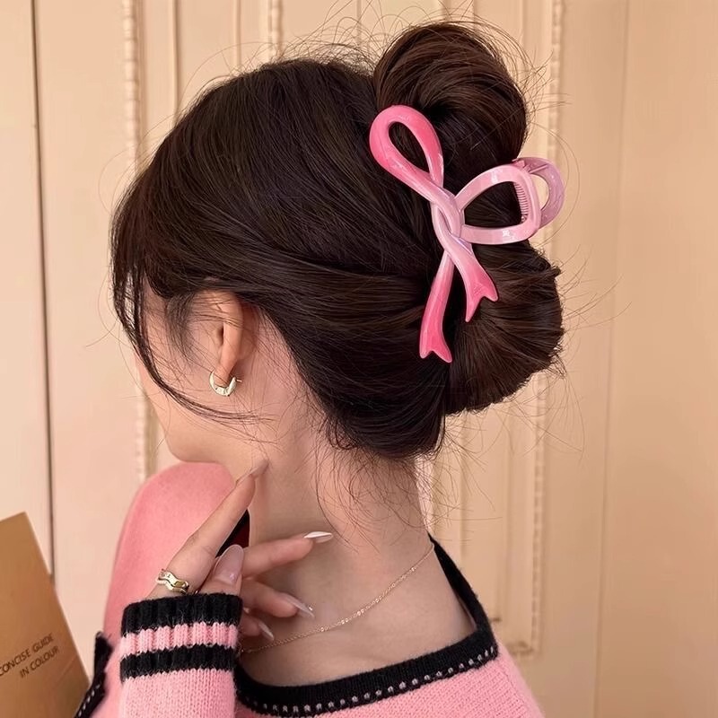 大号蝴蝶结抓夹女2025新款发夹高级感后脑勺盘发鲨鱼夹子头饰发卡|undefined