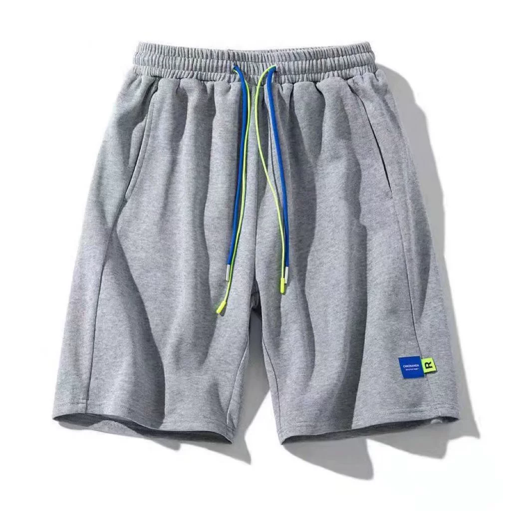 2024 шорты мужские летние хлопковые повседневные мужские новые приливные шёлковые укороченные брюки свободные сплошные спортивные брюки