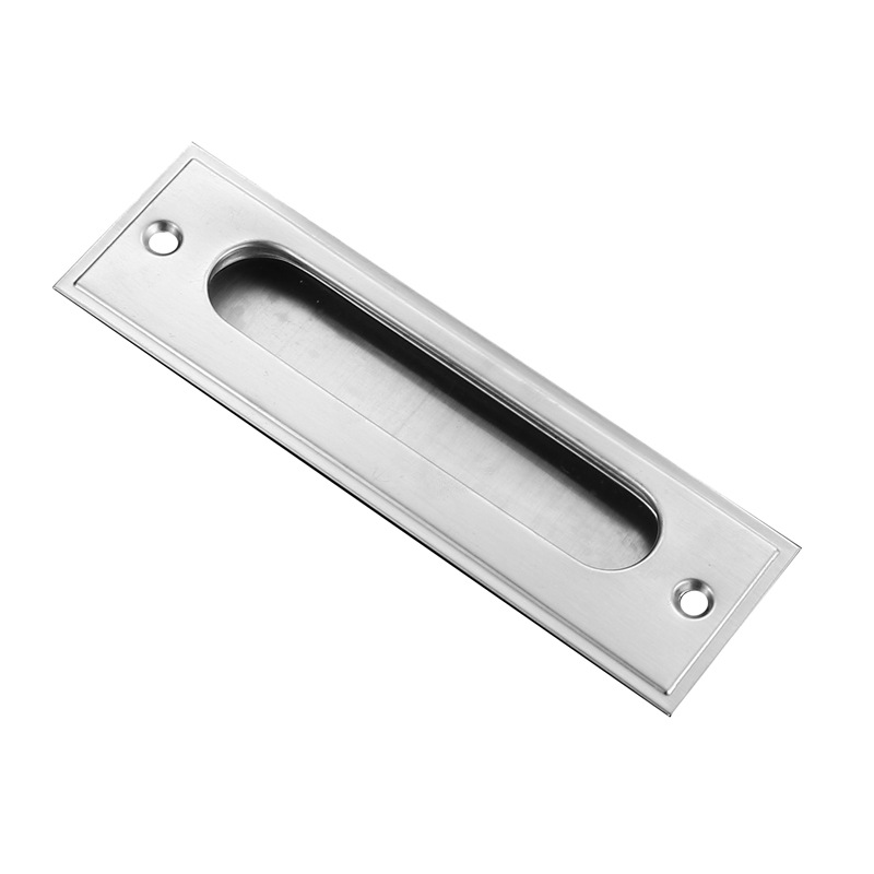 Botón de mano de acero inoxidable armario puerta deslizante puerta plana mango puerta deslizante cajón escondido empotrado mango de tracción oculto